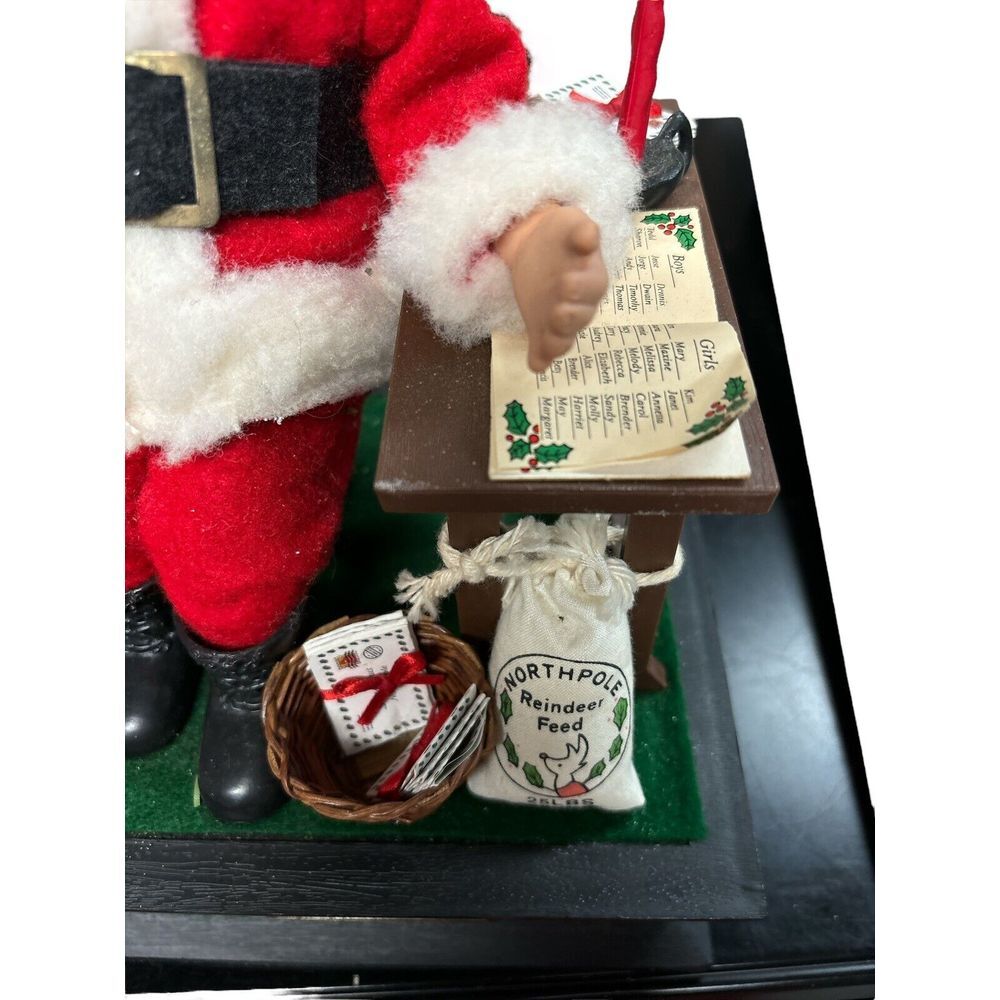 VTG 1990 Smile Ind LTD 1991 Crestone DEAR SANTA Workshop Christmas Musical Scene - Picture 6 of 7
